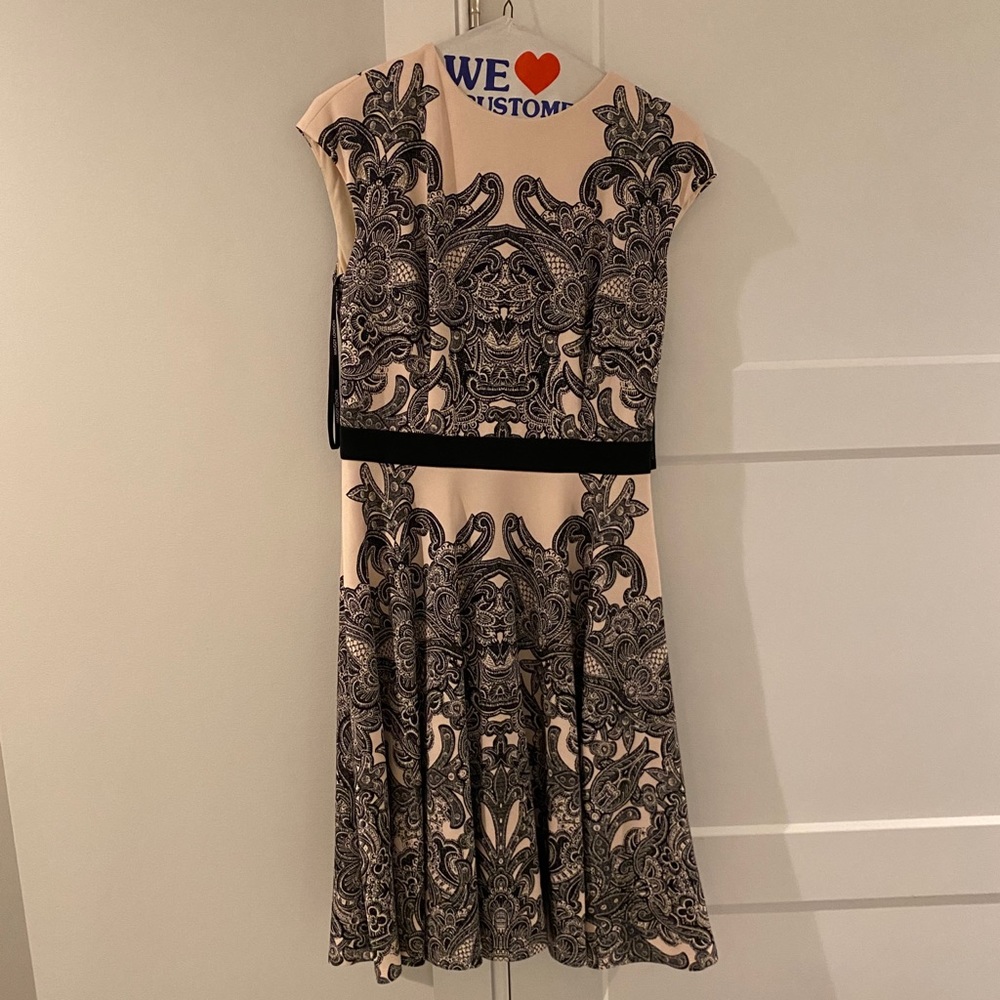 Pattern black and pink dress